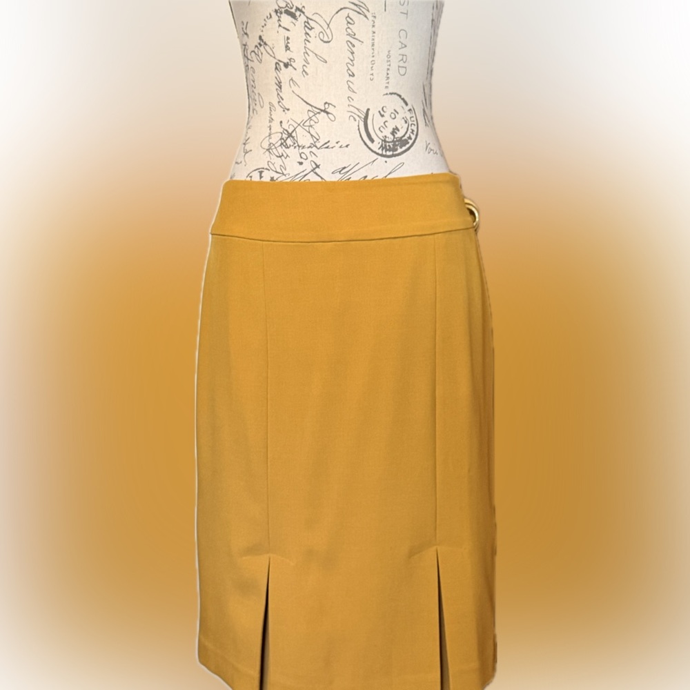 Evan Picone Mustard Pencil Skirt